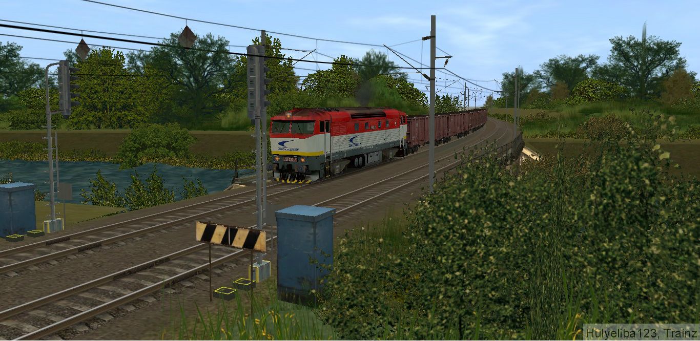 Skúška trati s vlakom ZSSK CARGO 751-337-5